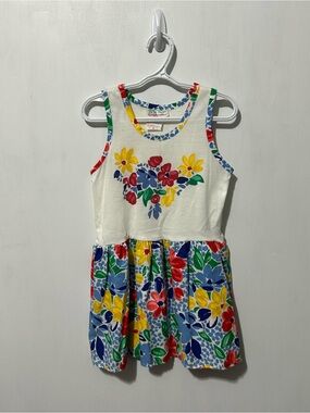 vintage Gingersnaps toddler girl's summer dress multicolor floral 1990s